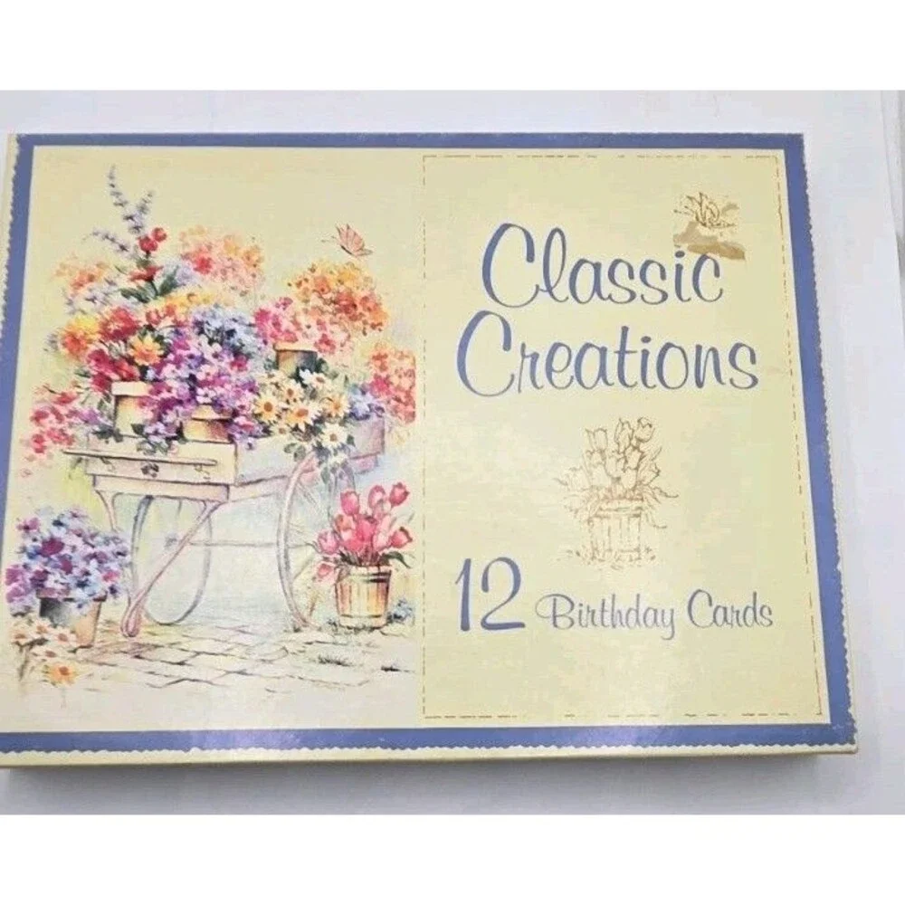 35 Vintage Birthday Cards with Envelopes Made in USA Unused